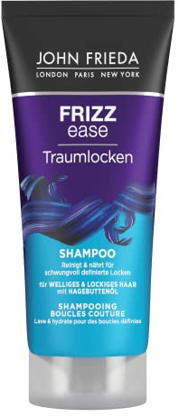 John Frieda Shampoo per riccioli da sogno, contenuto: 75 ml, dimensioni da viaggio, ideale per testare o viaggiare, serie Frizz Ease