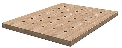 Kreg Hardwood Bench Top - Solid Hardwood Butcher Block - Woodworking Bench Top - Precision Machined Bench - Dog Holes for Easy Clamping - 24 x 32 with Dog Holes - HWBT-3224-DH
