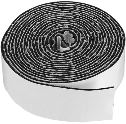 PATIKIL 2inch x 15Ft Pipe Insulation Tape,1Pcs Aluminum Foil Rubber Sponge Tape with Adhesive Backing Weather Resistant Pipes for Cold Hot Water Pipes, Black