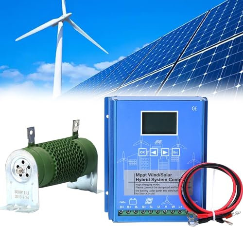 KYZTMHC 300W 400W 500W 600W 800W 1000W Controleur de Charge Solaire MPPT 12V 24V 48V Controleur de Charge Solaire Solaire Paramètres Automatiques Réglables pour Panneau Solaire(12V,500W)