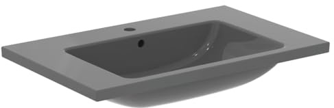 Ideal Standard - i.life B Waschbecken Top 80 cm aus Keramik mit Hahnloch, grau glänzend