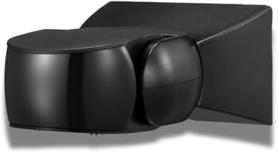 Evoges EvoSense Black PIR Motion Sensor, IP65 Outdoor use, 180° Degree 12m motion detection range, 300W LED compatible, Up and down swivel adjustment, Surface wall mounted