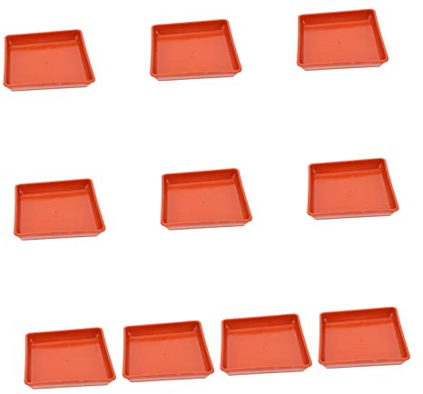 MERRYHAPY 10pcs Square Trays Flowerpot Water Trays for Balcony Plant Pot Saucers