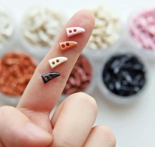 100 Stück 10 mm Mini-Knebelknöpfe aus Kunstharz, Knöpfe für Spielzeugpuppenkleidung, Bastelbedarf für Minipuppen, Nähen, DIY-01 Weiß-10 mm, 100 Stück
