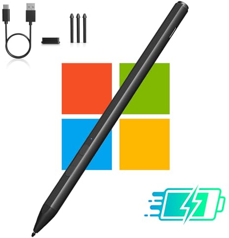 Microsoft Surface Pen für Surface Pro 11/10/9/8/7/6/5/4/3, Surface Go 3/2/1, Surface Laptop/Studio/Book 4/3/2/1, Surface Stift Stylus Stift mit 4096 Druckstufe, Palm Rejection, Magnetische Adsorption