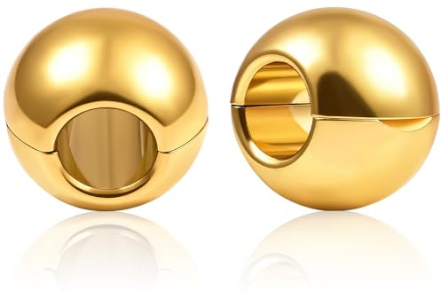 DOEARKO Pesi Dilatatore Orecchio 1 Paia Dilatatori Lobo In Acciaio Inossidabile Serpente Ear Hangers Expanders Piercing Gioiello per Uomini e Donne (Vintage-12mm-Oro)