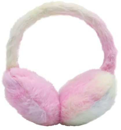 IHCEMIH Ear Muffs Girls Women Earmuffs Fluffy Plush Adjustable Star Sequins Earmuff Winter Accessories Soft Ear Warmers Running Skiing Ears Covers Protectors from Wind Cold Outdoor Gift for Children