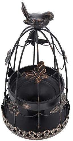 Cabilock Handgemachte Eisen Kunst Vogelkäfig Kerzenhalter Kerzen Kompatibel Für Hochzeit Decor