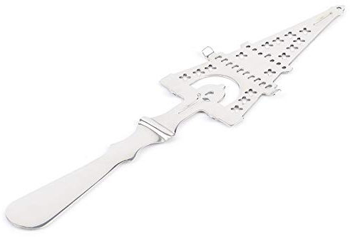 1pc 304 Stainless Steel Absinthe Fountain Spoon, Unique Design Cocktail Dripper Bar Glass Cup Drinking Filter Vintage Wormwood Spoon (Iron Tower Absinthe Spoon)