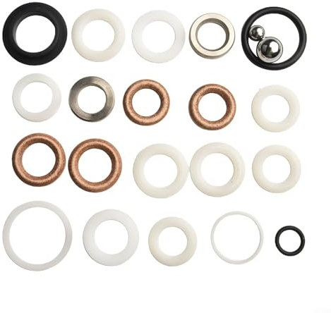 Alanmoship 244194 Pump Repair Packing Kit For Airless Paint Sprayer 295 390 490 595 3400 - Stainless Steel Valve Body, Carbide Seat And Ball, High-Quality Materials