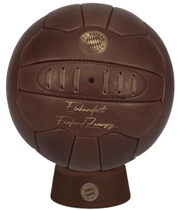 FC Bayern München I Lederball Retro 125 Jahre I Braun I Deko