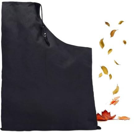 MIRKUZI Accessori per aspiratori e soffiatori da giardino 1 sacco di raccolta per soffiatore, 63 x 45 cm, impermeabile, sacco di raccolta di ricambio Oxford per soffiatore (nero)