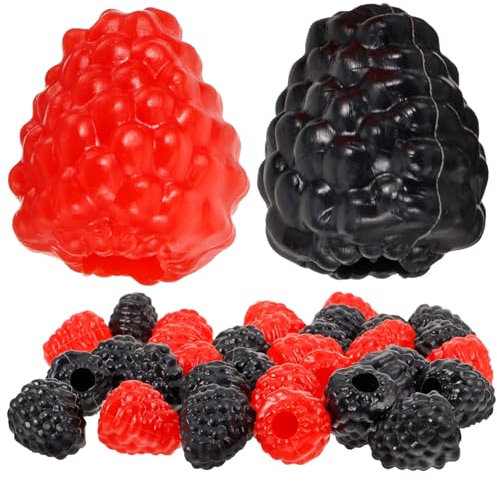 Ipetboom Frambuesas Artificiales 40 Piezas de PVC para Decoración Escolar