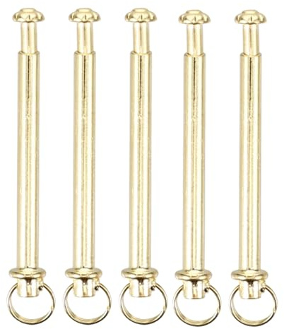Folding Hand Fan Shaft Rivets Repair Kits, 5 Sets Handheld Fan Shaft Replacement Fastener for Handmade Fans Bamboo Paper Fans Cloth Fan Accessories