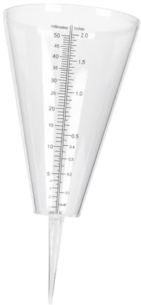 BESTonZON Pluviomètre pour Jardin Mesure Précise des Précipitations Facile à Installer Au Sol Plastique Transparent Outil de Relevé Pluie pour Agriculture et Usage Extérieur