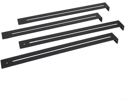 Kit de reparación de cajones de acero para refuerzo de muebles, soporte negro soporta cajones de 13 a 24 pulgadas, juego de accesorios de instalación simple para tablero de partículas de madera MDF (2