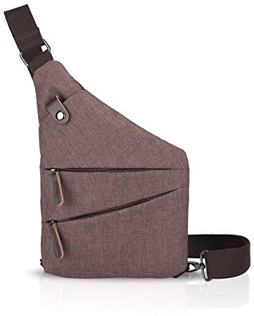 FANDARE Neu Brusttasche Segmentiert Schultertasche Herren Damen Sling Bag Crossover Rucksack Umhängetasche Sporttasche für Outdoor Reisen Wandern Abenteuer Sport Crossbody Bag