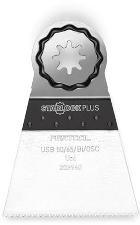 Festool Universal-Sägeblatt USB 50/65/Bi/OSC – 5 Stück | Bi-Metall Oszillationssägeblatt, 50 x 65 mm, Starlock Plus, für Holz, GFK, Gipskarton, NE-Metalle
