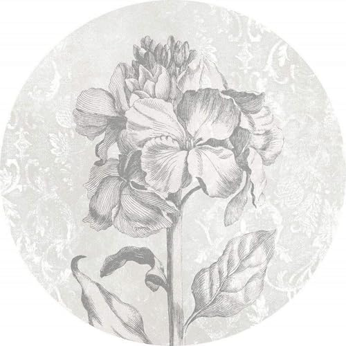 Komar DOT runde und selbstklebende Vlies Fototapete Barock Beauty - Ø Durchmesser 125 cm - 1 Stück - Tapete, Dekoration, Wandtapete, Wandbild, Wandbelag, Designtapete - D1-031