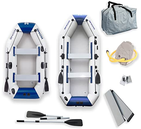 Home Deluxe - Schlauchboot Pike Large inkl. Motor - Material: strapazierfähiges PVC- Maße: LxB ca. 330 x 136 cm - für bis zu 5 Personen I Beiboot, Motorboot, Ruderboot