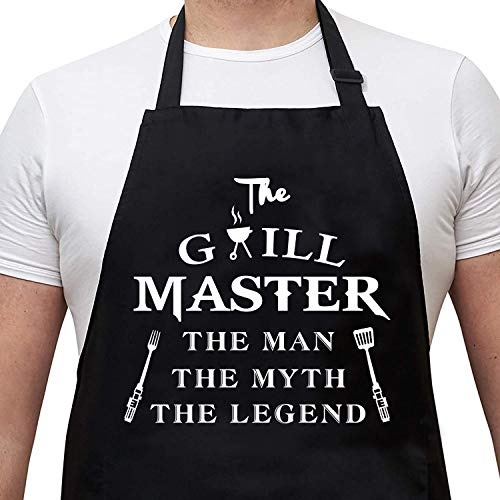 Rosoz Funny Aprons for Men - Cooking Grilling BBQ Chef Apron for a Husband