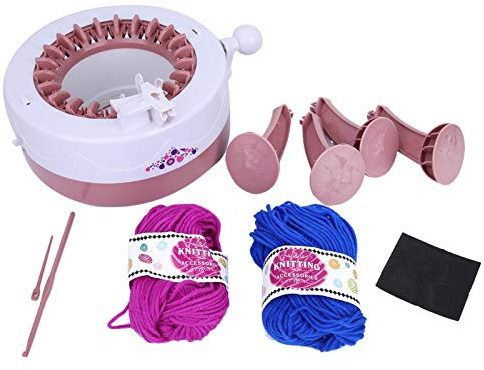 Tyenaza Strickmaschine Kunststoff DIY Hand Kinder Weben Nähmaschine Spielzeug Werkzeug für Schal Mütze Socken