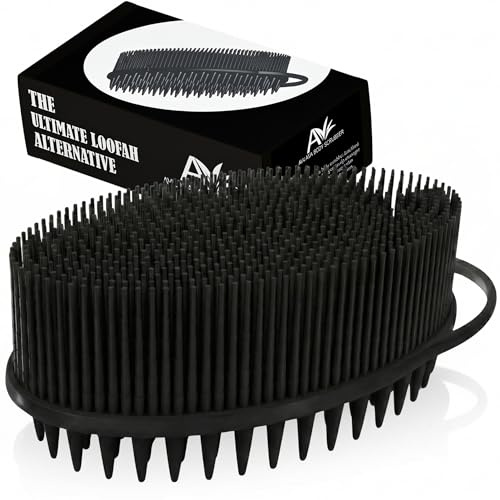 Avilana Premium Scalp Massager Shampoo Brush - 8 Years Trusted Since 2017 - SGS Certified Silicone Scrubber, Soft Bristles All Hair Types, Gentle Scalp Exfoliation Hair Care Women Men Color Treated