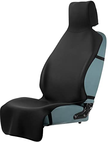 SECELES Coprisedile per auto impermeabile con 3 cinghie di fibbia, universale, lavabile, in neoprene, retro antiscivolo, antimacchia, protezione per auto per SUV Dog (Nero)