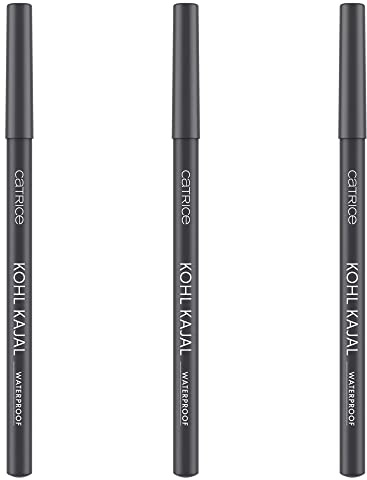 Catrice Kohl Kajal Waterproof, Nr. 050 Beat Anthrazit, grau, definierend, schimmernd, glänzend, vegan, wasserfest, Mikroplastik Partikel frei, 3er Pack (3 x 0,78g)