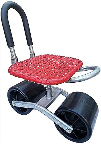 GMLSD Carts,Garden Seat on Wheels, Stool and Outdoor Gardener Seat for Gardening and DIY for Small Garden Tools/Red