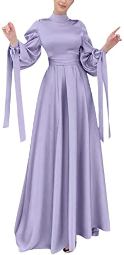 Abaya Muslim Damen?Gebetskleidung Muslimische Kleider Arabisch Robe Gebetskleid Burka Islamische Kleider Türkische Freizeitkleid Langärmligrobe Hijab Kleid Jilbab Ramadan Maxikleider Sommerkleid