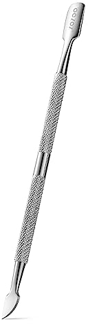BEZOX Professionale Cuticle Pusher 1 pezzo - Cucchiaio Spingi Cuticole a Due Estremità - Strumento Per Pelle Morta - Acciaio Inossidabile