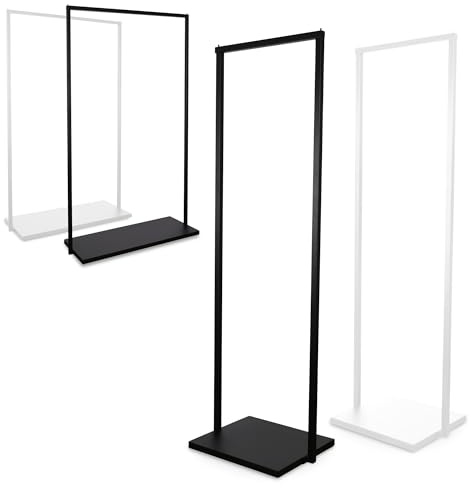 Natural Goods Berlin Kleiderständer BASIS (Weiß, 50 cm) - Kleiderstange aus stabilem Metall - Freistehende Garderobenstange für Schlafzimmer, Wohnzimmer & Büro