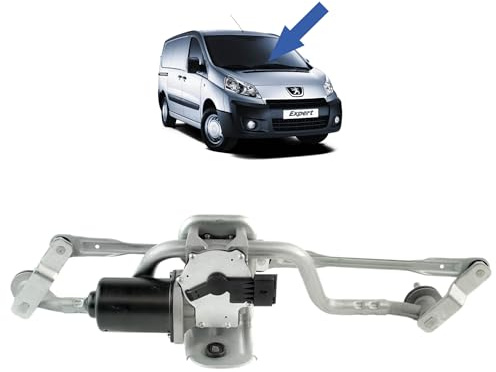 Moteur d'essuie glace compatible pour Expert 2, Scudo 2, Jumpy 2 (2007-2016) (tringlerie + moteur) 6405GE, 1400456480