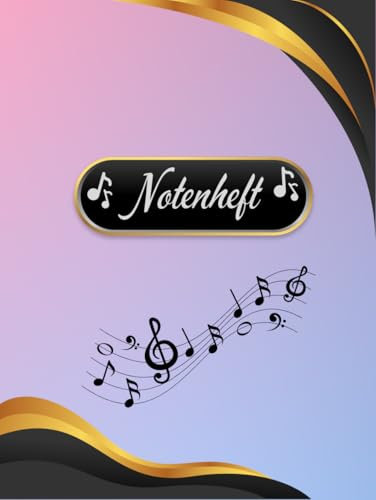 Notenheft Klavier Notenbuch Keyboard Musikunterricht Akkordeon Notenlinienheft Große Lineatur Klavierunterricht Anfänger Piano Orgelbuch DIN A4 ... Notensysteme Musiker Celesta B04B