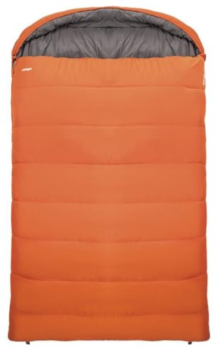 Vango Stellar Grande Double Square Sleeping Bag with Shaped Hood, Insulated, Soft Smooth Polair Lining and Shell, Zip Guard, Double Layer Construction for Extra Warmth 3 Season