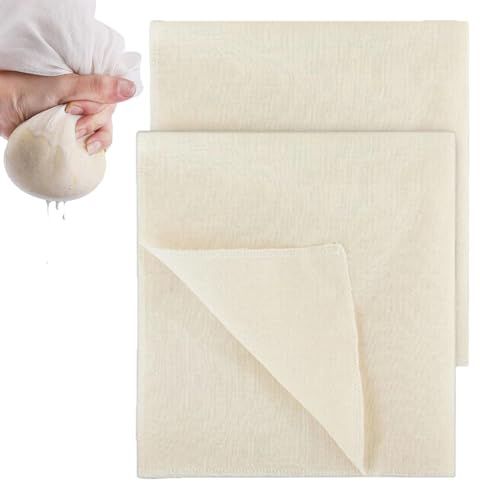 2 PCS Cheese Cloth,Muslin,Cotton Superfine Cheese Cloth,for Filtering Butter, nut Milk, Steamed Vegetables, Filtered Soup, etc., can be Washed and Used Repeatedly,100% Unbleached Pure Cotton Cloth