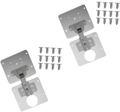 DIYEAH Edelstahl Reparaturplatte 2 Stück Für Schrankscharniere Inklusive 1 Scharnier Und 24 Schrauben Metall Reparaturhalterung Für Möbel Türbefestigung Rostfrei