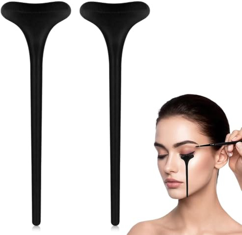 2 Stück Silikon Mascara Shield, Eye Makeup Tool, Lidschatten Schablone,Anfänger Eyeliner Schablone,Wiederverwendbar Wimpernlifting Pads,Augen-Make-up-Werkzeug für Damen Mädchen Frauen
