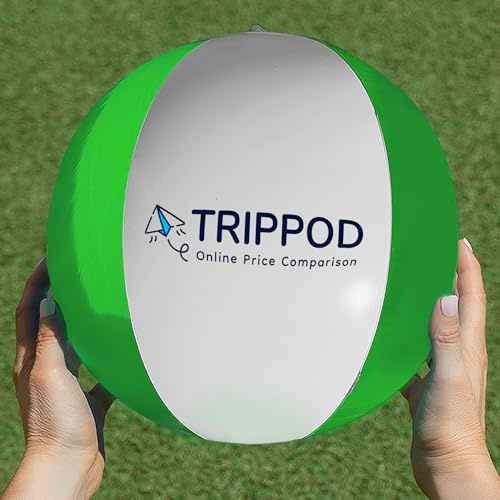 Wanapix | Palla da Spiaggia Personalizzata | Pallone da Spiaggia Gonfiabile con Foto o Testo a Scelta | Design Bicolore | PVC | Vari Colori tra cui scegliere | Per Spiaggia o Piscina