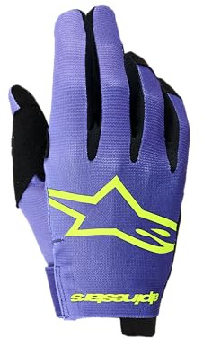 Alpinestars Radar Guanti da motocross, porpora giallo, L