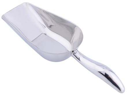 DIYEAH Pala de Hielo Pequeña de Acero Inoxidable Resistente para Alimentos y Mango Ergonómico con Gancho para Cocina Bar y Fiestas