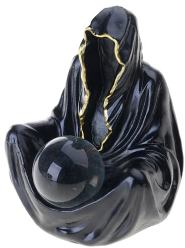 MLWSKERTY Resinas Estatua del Dios De La Muerte De Halloween con Globos De Bolas De Y Murciélagos Flotantes Diseño Festivo Decoraciones De Adorno Adorno De Dios De La Muerte De De Halloween