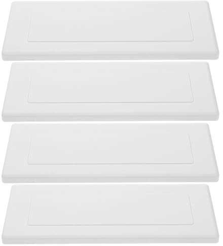 Ipetboom Plaques de Recouvrement pour Boîtes Électriques 118/120 Grand Format 4 Pièces en Plastique Robuste Couvercles Muraux pour Prises et Boîtes de Jonction Protection et Finition