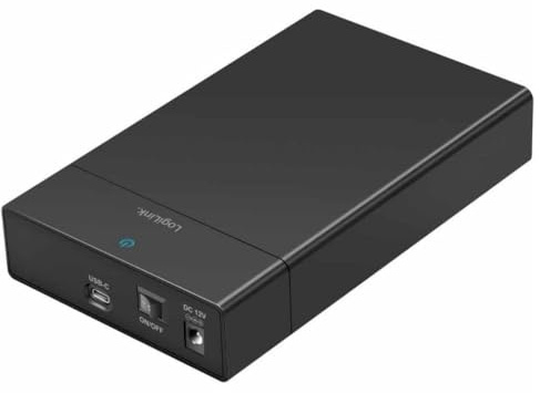 Logilink 078954 Box Esterno USB-C™ 3.2 Gen 1 per HDD/SSD SATA da 2,5 e 3,5 Nero