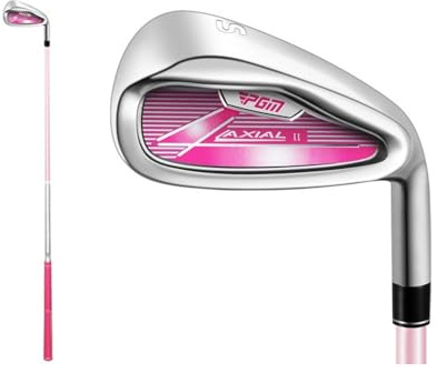 Golfklubbar #7/#S barn nybörjare golfklubb järn golf sand kil övning för högerhänta pojkar och flickor (ålder 9-12, #S (rosa)