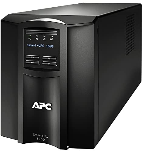 APC 1500VA Smart UPS with SmartConnect, SMT1500C Sinewave UPS Battery Backup, AVR, 120V, Line Interactive Uninterruptible Power Supply
