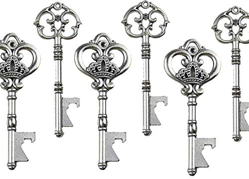 Misti 20 Apribottiglie Extra Large Chiave Forma di Chiave Apribottiglie Vintage - 2 Stili, 20 Apri Chiave (Argento Antico)