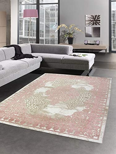 CARPETIA Teppich Wohnzimmerteppich Vintage Ornamente rosa beige Größe 120x170 cm