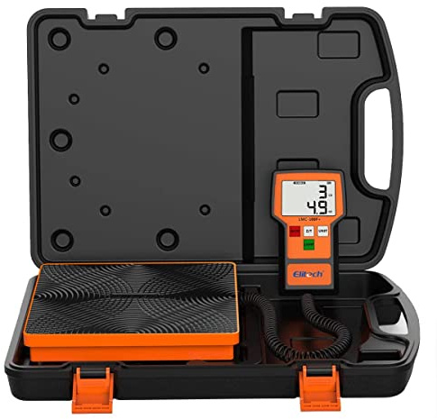 Elitech Balance de Réfrigérant Electronique 50 kg pour Remplissage Climatisation CVC, Haute Précision 2g LMC-100F+